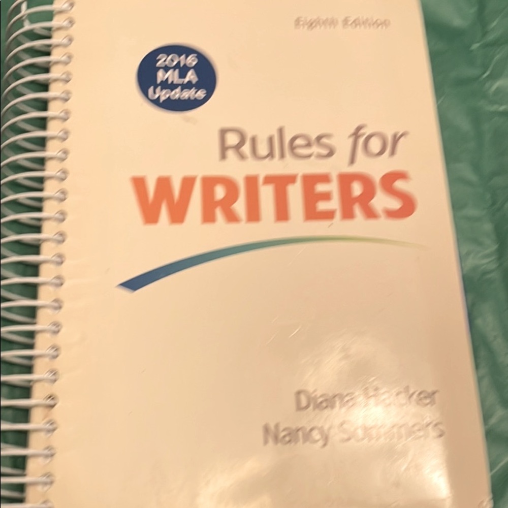 Rules for writers 2016 MLA update isbn 9781319083519